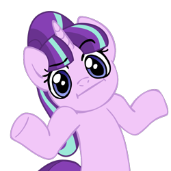 Size: 945x945 | Tagged: safe, artist:nano23823, base used, character:starlight glimmer, species:pony, species:unicorn, g4, .svg available, :i, bust, eyelashes, female, mare, s5 starlight, shrug, shrugpony, simple background, solo, svg, transparent background, underhoof, vector