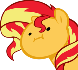 Size: 615x558 | Tagged: safe, artist:nano23823, base used, character:sunset shimmer, species:pony, species:unicorn, g4, .svg available, :i, bust, female, mare, simple background, solo, svg, transparent background, vector