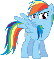 Size: 933x1029 | Tagged: safe, artist:nano23823, character:rainbow dash, species:pegasus, species:pony, episode:testing testing 1-2-3, g4, my little pony: friendship is magic, .svg available, female, looking back, mare, simple background, solo, svg, transparent background, vector