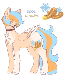 Size: 3342x3930 | Tagged: safe, artist:tuzz-arts, oc, oc only, oc:cool ginger, species:pegasus, species:pony, g4, chest fluff, choker, colored ears, colored hooves, colored wings, femboy, hair covering face, hair over eyes, lipstick, male, multicolored hair, nonbinary, oc redesign, simple background, solo, transparent background, wings