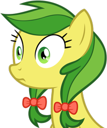 Size: 851x1019 | Tagged: safe, artist:nano23823, character:apple fritter, species:earth pony, species:pony, g4, .svg available, apple family member, bow, bust, eyelashes, female, hair bow, mare, simple background, solo, svg, transparent background, vector, wide eyes
