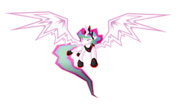 Size: 1024x640 | Tagged: safe, artist:gatesmccloud, character:princess celestia, species:alicorn, species:pony, g4, alternate universe, clothing, cmc 10k, corrupted, corrupted celestia, crown, crystalestia, dark magic, female, hoof shoes, horn, jagged horn, jewelry, magic, peytral, possessed, possession, possesstia, queen crystalestia, regalia, shoes, simple background, solo, tiara, transparent background