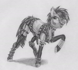 Size: 2741x2464 | Tagged: safe, artist:joestick, oc, species:earth pony, species:pony, g4, accessories, boots, earth pony oc, female, mare, monochrome, shoes, traditional art