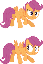 Size: 1069x1595 | Tagged: safe, artist:deadparrot22, character:scootaloo, species:pegasus, species:pony, buzzing wings, female, simple background, solo, svg, transparent background, vector