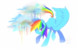 Size: 2700x1800 | Tagged: safe, artist:stupidyou3, character:rainbow dash, cloud, female, solo