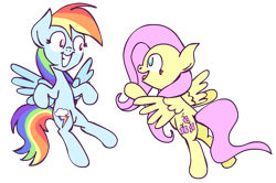 Size: 1099x731 | Tagged: safe, artist:scrimpeh, character:fluttershy, character:rainbow dash