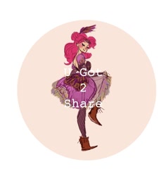 Size: 850x900 | Tagged: safe, artist:emmy, character:pinkie pie, female, humanized, saloon dress, saloon pinkie, solo