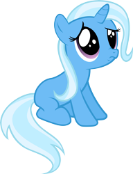 Size: 7662x10000 | Tagged: safe, artist:daringdashie, character:trixie, species:pony, species:unicorn, absurd resolution, blank flank, cute, female, filly, frown, hnnng, looking up, mare, nose wrinkle, sad, simple background, sitting, solo, transparent background, vector