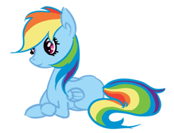 Size: 907x694 | Tagged: safe, artist:fribox, character:rainbow dash, species:pegasus, species:pony, female, simple background, solo, white background