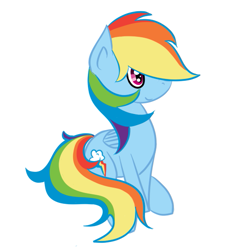 Size: 533x557 | Tagged: safe, artist:fribox, character:rainbow dash, species:pegasus, species:pony, female, simple background, solo, white background