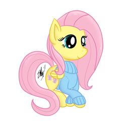 Size: 1033x1057 | Tagged: dead source, safe, artist:fribox, character:fluttershy, species:pegasus, species:pony, bottomless, clothing, female, partial nudity, solo, sweater, sweatershy