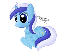 Size: 766x641 | Tagged: dead source, safe, artist:fribox, character:minuette, species:pony, species:unicorn, clothing, female, no mouth, solo, sweater