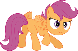 Size: 10000x6618 | Tagged: safe, artist:deadparrot22, character:scootaloo, species:pegasus, species:pony, absurd resolution, buzzing wings, female, plot, simple background, solo, transparent background, vector