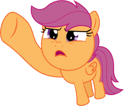 Size: 11171x9560 | Tagged: safe, artist:deadparrot22, character:scootaloo, species:pegasus, species:pony, absurd resolution, confused, female, simple background, solo, transparent background, vector