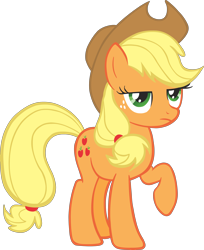 Size: 4708x5760 | Tagged: safe, artist:scrimpeh, character:applejack, species:pony, absurd resolution, female, mare, simple background, solo, transparent background, vector