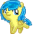 Size: 50x50 | Tagged: safe, artist:pegasisters82, oc, oc only, oc:blueberry blitz, species:pegasus, species:pony, animated, blinking, pixel art, small, solo, sprite, tiny