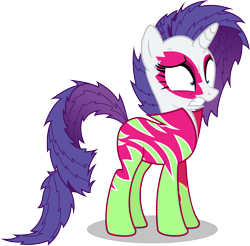 Size: 4470x4396 | Tagged: safe, artist:drewdini, character:rarity, species:pony, species:unicorn, absurd resolution, clothing, costume, female, show stopper outfits, simple background, solo, sweat, transparent background, vector, wide eyes