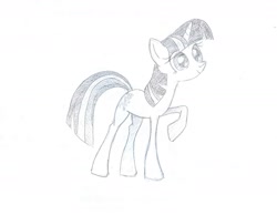 Size: 1730x1345 | Tagged: safe, artist:sigmanas, character:twilight sparkle, female, interested, pencil drawing, solo, traditional art