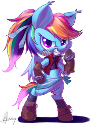 Size: 3000x4000 | Tagged: dead source, safe, artist:jggjqm522, character:rainbow dash, species:pegasus, species:pony, bipedal, boots, female, mare, scar, shoes, signature, simple background, solo, transparent background