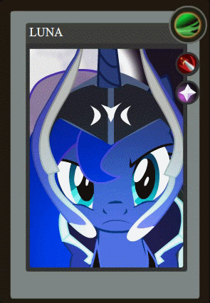 Size: 295x426 | Tagged: safe, artist:yudhaikeledai, part of a set, character:princess luna, animated, crossover, dota 2, female, luna the moon rider, ponified dota 2 cards, solo