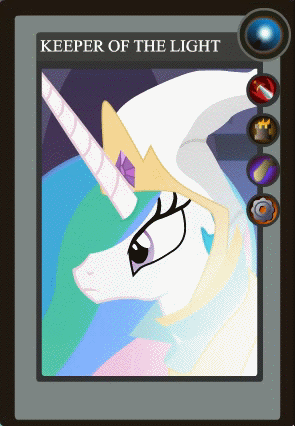 Size: 295x426 | Tagged: safe, artist:yudhaikeledai, part of a set, character:princess celestia, animated, dota, dota 2, female, keeper of the light, ponified dota 2 cards, solo