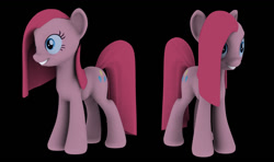 Size: 1160x689 | Tagged: safe, artist:hashbro, character:pinkamena diane pie, character:pinkie pie, 3d