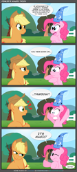 Size: 1250x2782 | Tagged: safe, artist:epulson, character:applejack, character:pinkie pie, ship:applepie, comic, female, lesbian, shipping