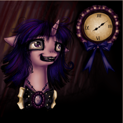 Size: 884x884 | Tagged: safe, artist:klalaskaxd, character:twilight sparkle, clock
