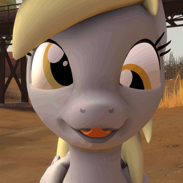 Size: 360x360 | Tagged: safe, artist:camchao, character:derpy hooves, species:pegasus, species:pony, 3d, animated, blep, cute, derpabetes, female, mare, solo, source filmmaker, team fortress 2, tongue out