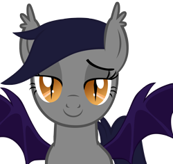 Size: 5000x4725 | Tagged: safe, artist:zee66, oc, oc only, oc:echo, species:bat pony, species:pony, absurd resolution, bedroom eyes, looking at you, simple background, solo, transparent background, vector