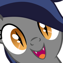 Size: 900x900 | Tagged: safe, artist:zee66, oc, oc only, oc:echo, species:bat pony, species:pony, /mlp/, cute, hi anon, looking at you, simple background, solo, transparent background, vector