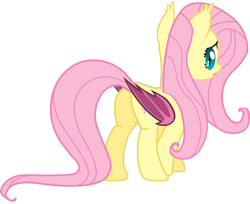 Size: 5000x4072 | Tagged: safe, artist:zee66, character:flutterbat, character:fluttershy, species:bat pony, species:pony, absurd resolution, bat ponified, female, hilarious in hindsight, plot, race swap, simple background, slit eyes, solo, transparent background, vector