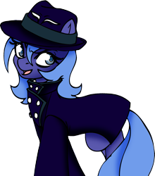 Size: 967x1101 | Tagged: safe, artist:dankodeadzone, character:princess luna, species:pony, clothing, female, hat, jacket, mare, s1 luna, simple background, solo, transparent background