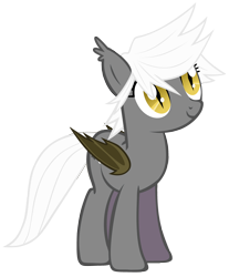 Size: 2480x3000 | Tagged: safe, artist:zee66, oc, oc only, oc:gloom wing, species:bat pony, species:pony, death stare, simple background, solo, transparent background, vector