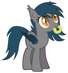 Size: 2568x2784 | Tagged: safe, artist:zee66, oc, oc only, oc:speck, species:bat pony, species:pony, pineapple, simple background, solo, transparent background, vector