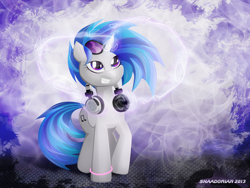 Size: 4000x3000 | Tagged: safe, artist:shaadorian, character:dj pon-3, character:vinyl scratch, female, headset, solo