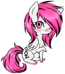 Size: 838x953 | Tagged: safe, artist:ponymonster, oc, oc only, oc:crosspaw, species:pegasus, species:pony, simple background, solo, transparent background, wink