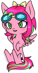 Size: 444x849 | Tagged: safe, artist:ponymonster, oc, oc only, oc:precious metal, species:pegasus, species:pony, bow, female, mare, simple background, solo, transparent background