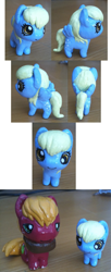 Size: 474x1161 | Tagged: safe, artist:ponymonster, character:big mcintosh, character:derpy hooves, species:earth pony, species:pony, chibi, figurine, male, stallion