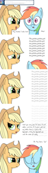 Size: 900x3205 | Tagged: safe, artist:redesine, character:applejack, character:rainbow dash, ask, ask applejack and rainbow dash, tumblr
