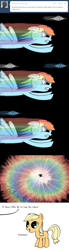 Size: 900x3254 | Tagged: safe, artist:redesine, character:applejack, character:rainbow dash, ask, ask applejack and rainbow dash, filly, flying, tumblr, younger