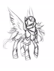Size: 1600x2087 | Tagged: safe, artist:valkyrie-girl, oc, oc only, species:pegasus, species:pony, armor, duchess honor, female, helmet, mare, solo