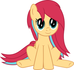 Size: 917x872 | Tagged: safe, artist:ulyssesgrant, oc, oc only, oc:ion, cute, looking at you, simple background, sitting, smiling, solo, transparent background, underhoof, vector