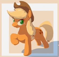 Size: 1110x1080 | Tagged: safe, artist:masak9, character:applejack, species:earth pony, species:pony, clothing, explicit source, female, hat, mare, solo