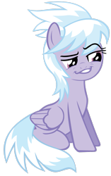 Size: 945x1506 | Tagged: safe, artist:cupcakescankill, character:cloudchaser, episode:daring don't, g4, my little pony: friendship is magic, season 4, dash face, female, simple background, smugdash, solo, transparent background