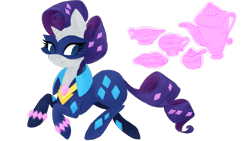 Size: 1920x1080 | Tagged: safe, artist:grandifloru, character:radiance, character:rarity, episode:power ponies, g4, my little pony: friendship is magic, clothing, costume, female, solo