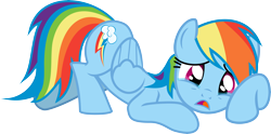 Size: 12106x6000 | Tagged: safe, artist:givralix, character:rainbow dash, episode:bats!, g4, my little pony: friendship is magic, absurd resolution, cider, cider dash, crying, cute, dashabetes, female, oh no, sad, sadness, simple background, solo, transparent background, vector