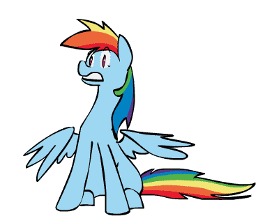 Size: 370x310 | Tagged: safe, artist:crowneprince, character:rainbow dash, animated, female, frame by frame, say what, simple background, solo, transparent background