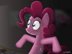 Size: 1280x960 | Tagged: safe, artist:scrimpeh, character:pinkie pie, computer