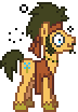 Size: 72x104 | Tagged: safe, artist:anonycat, character:flax seed, desktop ponies, animated, simple background, solo, stoned, transparent background